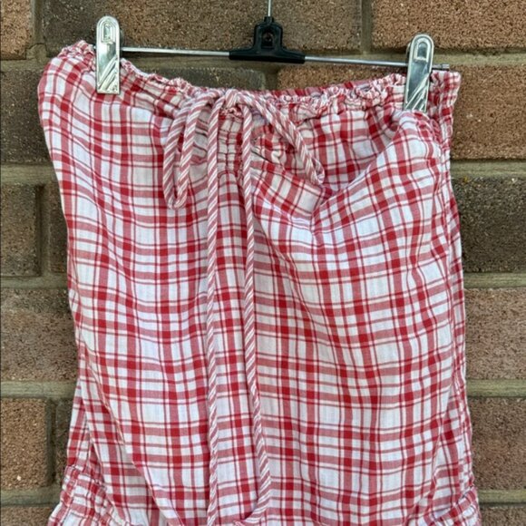Abercrombie & Fitch Red Plaid Romper With Pockets Size S - Picture 3 of 10